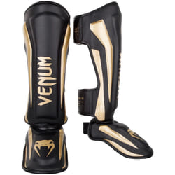 Venum, Elite Standup Shin Guards, Men's, XL, Black/Gold