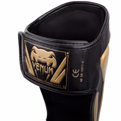 Venum, Elite Standup Shin Guards, Men's, XL, Black/Gold