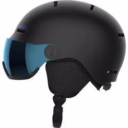 Salomon Orka Visor Kids Helmet Ski Snowboarding, Integrated convenience, Easy to adjust fit, and Lightweight, Black, KS 4953