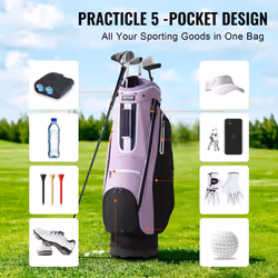 VEVOR Golf Cart Bag with 14 Way Organizer Divider Top, 36? Multiple Pockets Premium Cart Bag, Durable Golf Bags with Handles & Dust Cover & Detachable