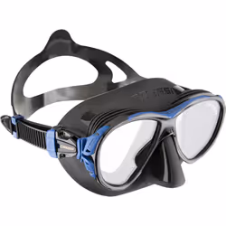 Cressi Naxos Mask - Diving Mask with Anti-Fog System, Black/Blue, One Size, Unisex Adult