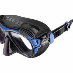 Cressi Naxos Mask - Diving Mask with Anti-Fog System, Black/Blue, One Size, Unisex Adult