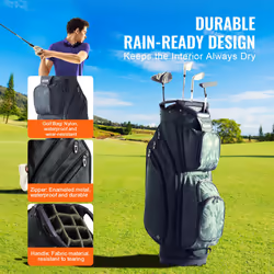 VEVOR Golf Cart Bag with 14 Way Organizer Divider Top, 36? 11 Pockets Premium Nylon Cart Bag, Durable Golf Bags with Handles & Dust Cover & Detachable