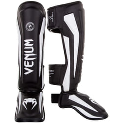 Venum Elite Standup Shinguards, Black/White, Large
