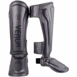 Venum Elite Standup Shinguards, Grey/Grey, Large