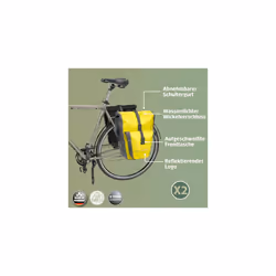 VAUDE Aqua Back Plus bike pannier bag, 2 x rear bike rack bag waterproof, 51 liters total volume, cycling bag rear, easy mounting - Made in Germany