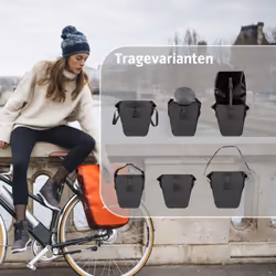 Vaude Aqua Back Bicycle Bag - Waterproof Pannier Rack Bag in Practical Set of 2 - Bicycle Bag Made from Durable & PVC-Free Tarpaulin Material - Made