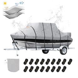 VEVOR T Top Boat Cover, 24'-26' Waterproof Trailerable T-Top Boat Cover, 600D Marine Grade PU Oxford, with Windproof Buckle Straps, for Center Console