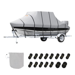 VEVOR T Top Boat Cover, 20'-22' Waterproof Trailerable T-Top Boat Cover, 600D Marine Grade PU Oxford, with Windproof Buckle Straps, for Center Console