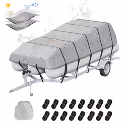 VEVOR Pontoon Boat Cover, 19'-20' Waterproof Trailerable Pontoon Cover, 800D Marine Grade PU Oxford Fabric, with Motor Cover, ...