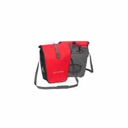 VAUDE Aqua Back Bike Pannier in Red, 2 x 24 Rear Bike Rack Bag - Waterproof Cycling Bag, Easy Mounting - Made in Germany