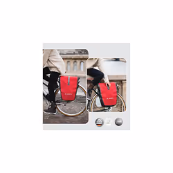 VAUDE Aqua Back Bike Pannier in Red, 2 x 24 Rear Bike Rack Bag - Waterproof Cycling Bag, Easy Mounting - Made in Germany