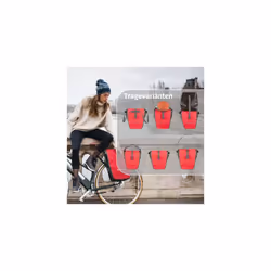 VAUDE Aqua Back Bike Pannier in Red, 2 x 24 Rear Bike Rack Bag - Waterproof Cycling Bag, Easy Mounting - Made in Germany