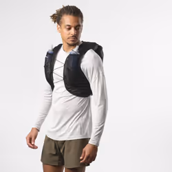 Salomon Active Skin 12 Compatible with Flasks Unisex Running Hydration Vest Hiking Trail, 12L, Easy Hydration, Precision Fit, and Optimized Storage,