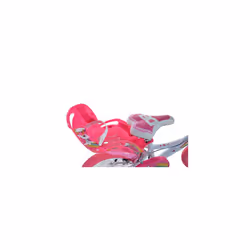 Dino Bikes Unicorn Kids Bike 16-inches, Girls, White/Pink with Doll Seat, Basket and Stabilisers