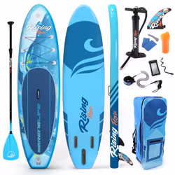 SereneLife Inflatable Stand Up Paddle Board, SUP Board- Paddleboards for Adults & Youth, Paddle Board Accessories,15.25 cm Th ...
