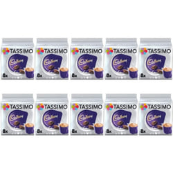Tassimo Cadbury Hot Chocolate Pods - 10 Packs (80 Drinks)
