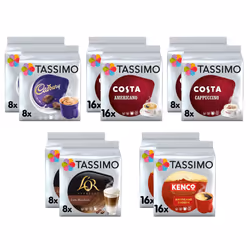 Tassimo Coffee Selection - Costa Cappuccino/Costa Americano/Cadbury Hot Chocolate/L'Or Latte Macchiato/Kenco Americano Coffee ...