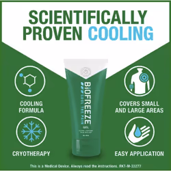 Biofreeze Cooling Gel, 118ml X 6, Muscle Soreness, Joint Relief, Pain Relief Gel, Sprains, Strains, Fast Relief, Effective Relief For Hours, Muscles,