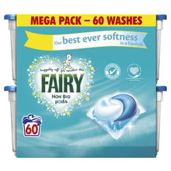 Fairy Non Bio Pods Washing Capsules - 3 x 60 Pack (180 Washes)