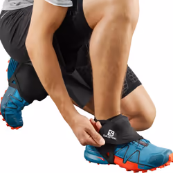 Salomon Trail Gaiters Low Unisex Hiking Walking Trail Running Gaiters, Ease of Use, Durability, and Protection, Black, M