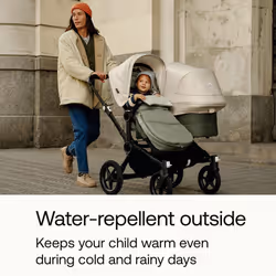 Bugaboo Footmuff, Must-Have Pushchair Accessory, All-Season and Waterproof, Warm and Breathable Cosy Toes in Midnight Black