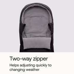 Bugaboo Footmuff, Must-Have Pushchair Accessory, All-Season and Waterproof, Warm and Breathable Cosy Toes in Midnight Black