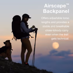 Osprey Kyte 68 Womens Backpacking Backpack Black WM/L
