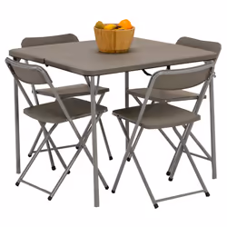 Vango Woodland Folding Camping Table and Chairs Set - Steel Frame, Collapsible, Portable with Carry Bag Ideal for Picnics, Ca ...