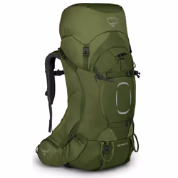 Osprey Aether 55 Men's Backpacking Pack Garlic Mustard Green - S/M