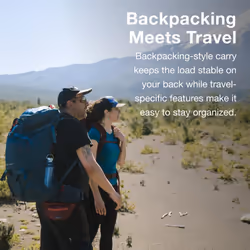 Osprey Farpoint Trek 75 Men's Backpacking Backpack Black O/S