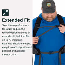 Osprey Talon 22L Men's Hiking Backpack with Hipbelt, Eclipse Grey, S/M, Extended Fit