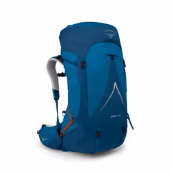 Osprey Atmos AG LT 65 Mens Backpacking Backpack Night Shift/Scoria Blue L/XL