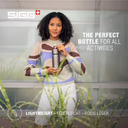 Sigg - Aluminium Bike Water Bottle - Move MyPlanet Smoked Pearl - Climate Neutral Certified - Lightweight - BPA Free - Smoked Pearl - 0.75 L