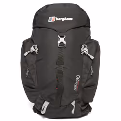 Berghaus Unisex Arrow 30 Litre Rucksack, Compact, Breathable Backpack, Travel and Camaping Bag for Men or Women, Black/Red, One Size