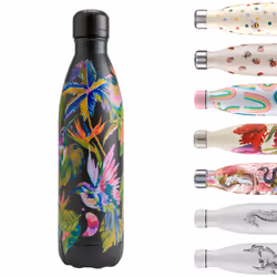 Chilly's Water Bottle - Stainless Steel and Reusable - Leak Proof, Sweat Free - Midnight Jungle, 750ml