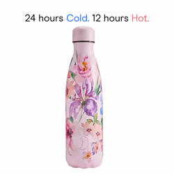 Chilly's Water Bottle - Stainless Steel and Reusable - Leak Proof, Sweat Free - Sorbet Petals, 500ml