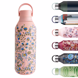 Chilly's Series 2 Water Bottle - Stainless Steel Thermal Bottles with Double Wall Vacuum, Soft Collar & Carry Loop - Kazusa,  ...