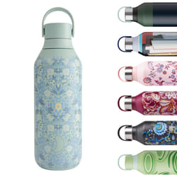 Chilly's Series 2 Water Bottle - Stainless Steel Thermal Bottles with Double Wall Vacuum, Soft Collar & Carry Loop - Eleni, 500ml