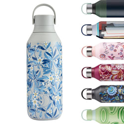 Chilly's Series 2 Water Bottle - Stainless Steel Thermal Bottles with Double Wall Vacuum, Soft Collar & Carry Loop - Brighton Blossom, 500ml
