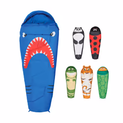 Kids Sleeping Bag by Highlander - Mummy Style - Themed Carry Backpack for Easy Transportation - Lightweight and Warm - Perfec ...
