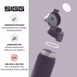 SIGG - Insulated Water Bottle - Shield Therm One - Suitable for Carbonated Beverages - Leakproof - Dishwasher Safe - BPA Free - 90% Recycled Stainless