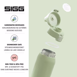 SIGG - Insulated Water Bottle - Shield Therm One - Suitable for Carbonated Beverages - Leakproof - Dishwasher Safe - BPA Free - 90% Recycled Stainless