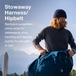Osprey Farpoint 40 Men's Travel Backpack Muted Space Blue O/S