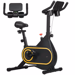 SPORTNOW Exercise Bike, Magnetic Indoor Cycling Bike, 330lbs Weight Capacity Stationary Bike, with Silent Flywheel, LCD Displ ...