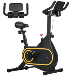 SPORTNOW Exercise Bike, Magnetic Indoor Cycling Bike, 330lbs Weight Capacity Stationary Bike, with Silent Flywheel, LCD Display, Bottle/Tablet Holder,