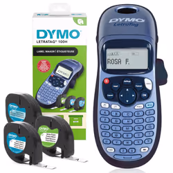 Dymo LetraTag LT-100H Label Maker Starter Kit | Handheld Label Printer Machine | with Plastic, Paper & Clear Label Tape | Ide ...
