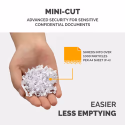 Fellowes Paper Shredder for Home Office Use - 6 Sheet Mini Cut Shredder for Home and Personal Use - Deskside Shredder with 13 Litre Bin and Safety