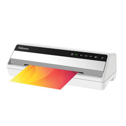 Fellowes Saturn 3i A4 Small Office Laminator 80-125 Micron. Rapid 1 minute warm up time. Including 10 free pouches., Black, Silver