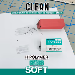 Pentel Hi-Polymer Soft Eraser, 36 Pack
